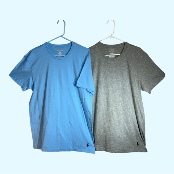 Polo Ralph Lauren 2 for 1 Classic Tee shirts in Sky Blue and Gray Size L NWOT - Picture 1 of 7